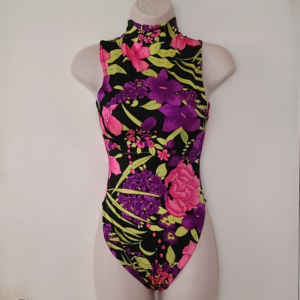 Vintage Floral Bathing Suit